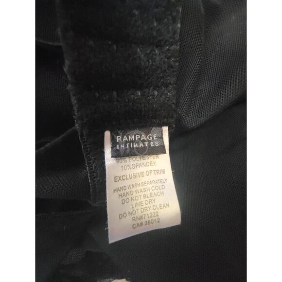 Rampage Chemise Dress 3Sz Small Mesh Lace Overlaid Fairy Black Leopard Blings - Picture 7 of 9